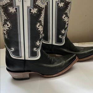Ariat Black and White Cowboy Boots